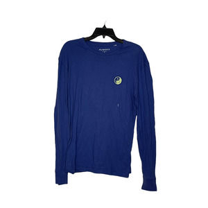 PacSun Basics‎ Mens LS T-Shirt Size Small Blue Smiley Yin Yang Logo 100% Cotton